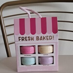 Lip Balm Collection - Strawberry, Almond, Pistachio, Berry Jam MACARONS